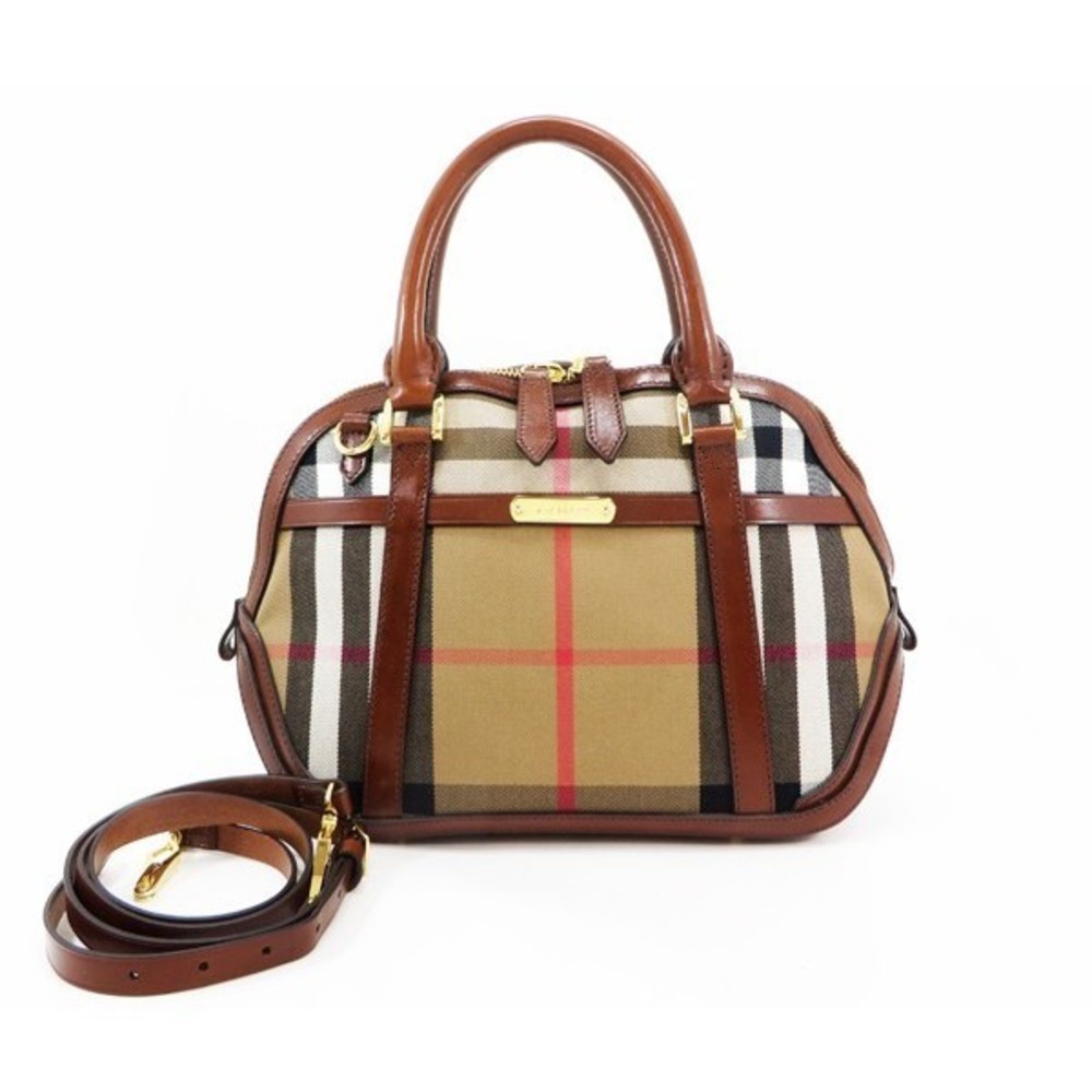 BURBERRY Check Bowling Bag